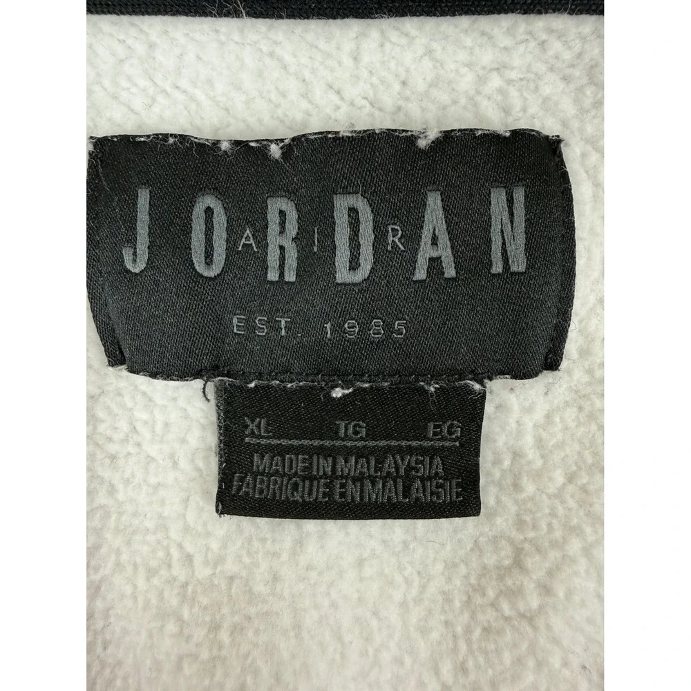 Jordan XL Full Zip Hoodie Streetwear Cotton Blend Graphic Sleeve Logo